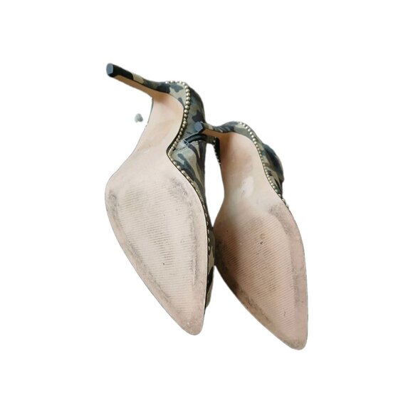 BCBGeneration Womens 9.5 Studded Camo Ankle Boots Pointed Toe Stiletto Heels - Picture 6 of 6